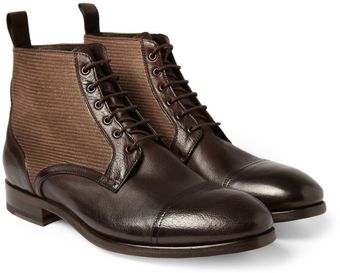 Paul Smith Julius Canvas and Leather Boots - Lyst