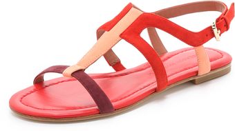 Sigerson Morrison Flat Suede Sandals - Lyst