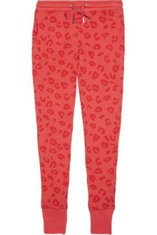 Zoe Karssen Leopard Print Cotton Blend Terry Track Pants - Lyst