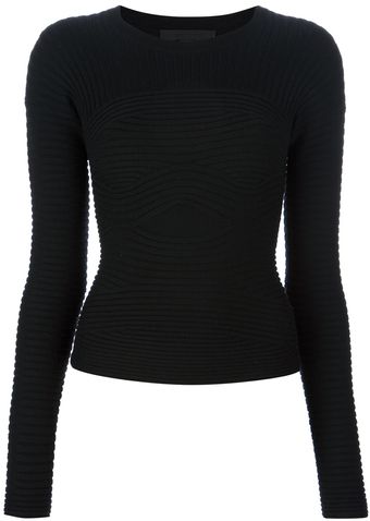 Alexander Wang Ribbed Long Sleeve Top - Lyst