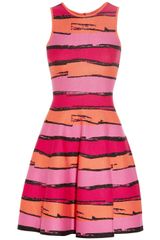Issa Striped Stretch-Ponte Dress