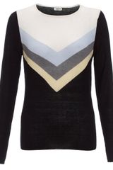 L'Agence Black Print Cashmere Jumper