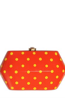 Rocio Spotted Wooden Clutch - Lyst