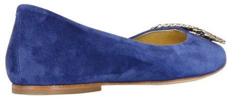 roger vivier blue flats