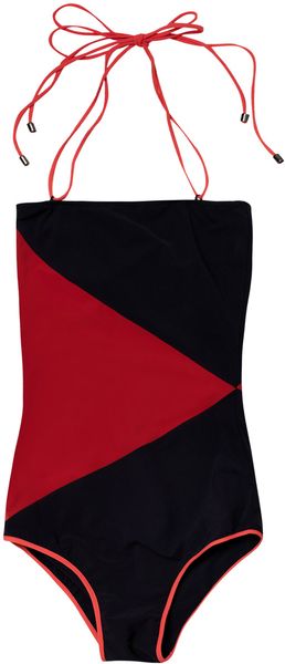 Roksanda Ilincic Rodez Diamondblock Swimsuit - Lyst