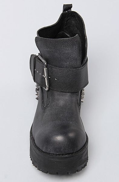 jeffrey campbell black boots with buckles