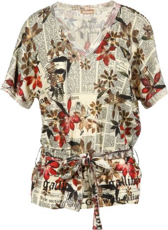 John Galliano Short Sleeve Sweater - Lyst