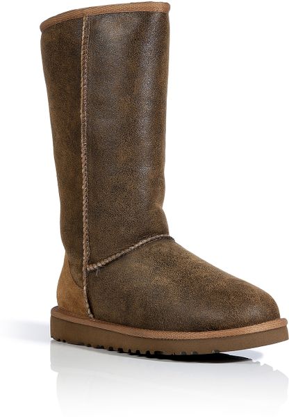 ugg tall leather bomber boots