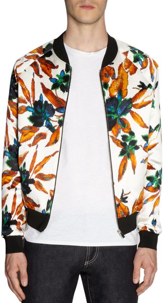 Balenciaga Floral Jacquard Bomber - Lyst