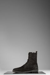 Burberry Suede Laceup Boots