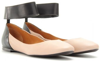 Chloé Leather Ballerinas - Lyst
