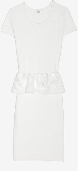 Exclusive For Intermix Peplum Mesh Knit Dress - Lyst
