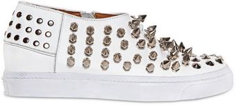 Jeffrey Campbell Piranha Spiked Leather Sneakers - Lyst