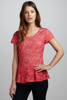 Madison Marcus Lace Peplum Top Stylist Pick - Lyst
