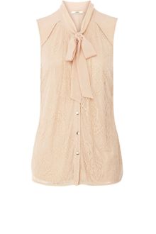 Oasis Lace Bow Shell Top - Lyst