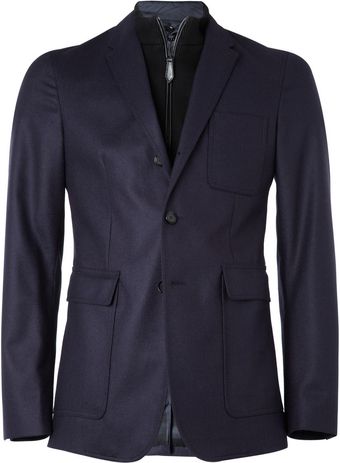 Burberry Wool Blazer with Detachable Front - Lyst