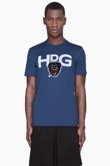 Givenchy Navy Blue Embroidered Dogs Head Tshirt - Lyst