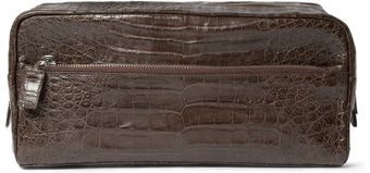 Santiago Gonzalez Crocodile Wash Bag - Lyst