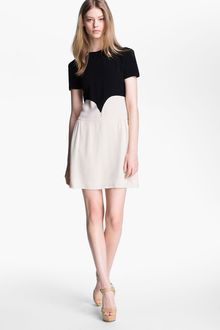 Victoria Beckham Satin Backed Crepe Dress - Lyst