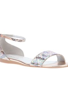 Stella McCartney Snakeskin Effect Sandal - Lyst