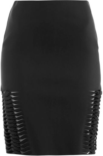 Dion Lee Neoprene Plaitedfront Skirt - Lyst