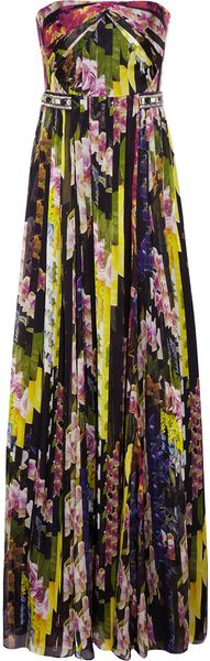 Matthew Williamson Floral Print Silk Chiffon Gown - Lyst