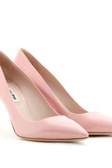 Miu Miu Glittersoled Patent Leather Pumps