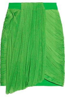 Willow Draped Silktulle Mini Skirt - Lyst
