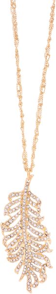 Club Monaco Feather Pendant Necklace - Lyst