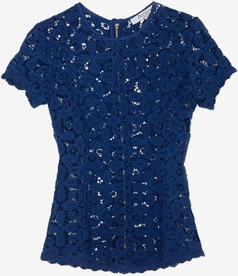 Exclusive For Intermix Exclusive Floral Lace Zipper Top - Lyst