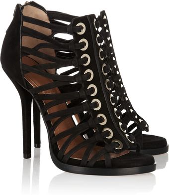 Givenchy Multistrap Suede Sandals - Lyst