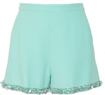 Miu Miu Embellished Cady Shorts - Lyst