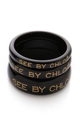 See By Chloé Logo Bangle Set