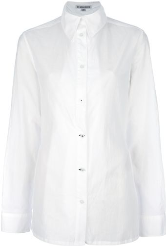 Ann Demeulemeester Frill Blouse - Lyst