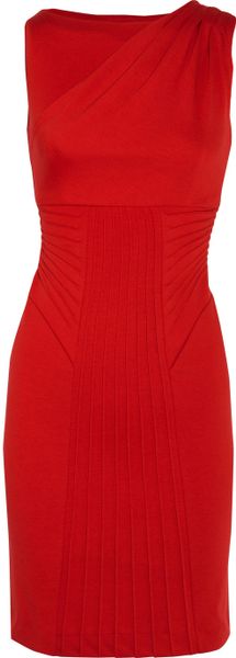 Catherine Malandrino Paneled Wovenjersey Dress - Lyst