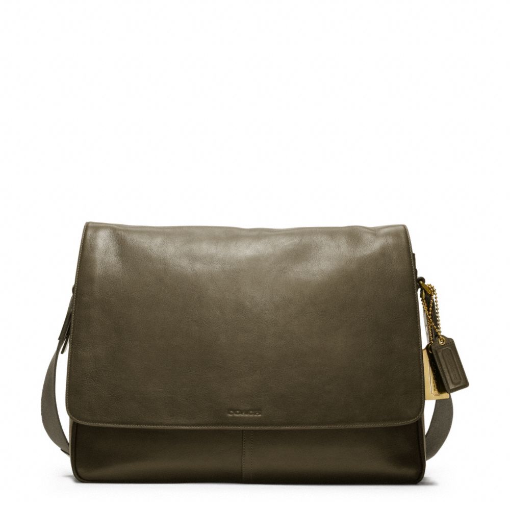 Coach Bleecker Legacy Leather Courier Bag in Green for Men (b4/dark