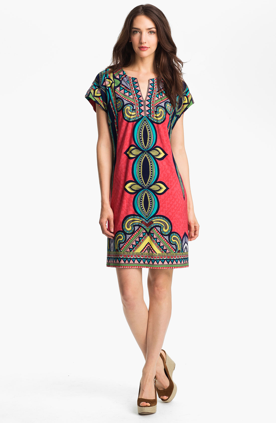 Laundry By Shelli Segal Print Jersey Shift Dress in Multicolor (risque
