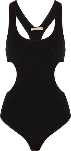 Michael Kors Cutout Cashmereblend Bodysuit - Lyst