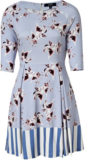 Suno Lilacmulti Printed Silk Dress - Lyst