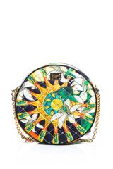 Dolce & Gabbana Sicilianprint Silk Circle Bag