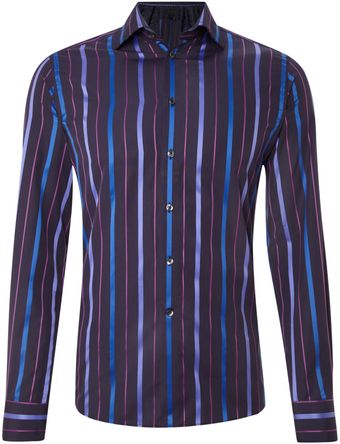 Duchamp Long Sleeve Gallant Stripe Shirt - Lyst