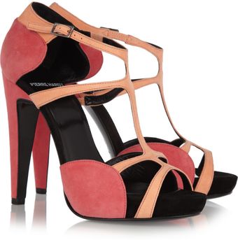 Pierre Hardy Twotone Suede Sandals - Lyst