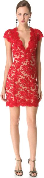 Reem Acra Lace Cocktail Dress - Lyst