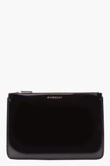 Givenchy Patent Gold Logo Laptop Pouch