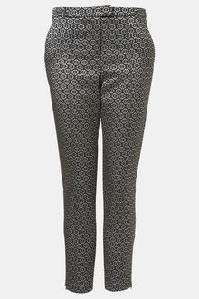 Topshop Tile Jacquard Crop Cigarette Pants - Lyst