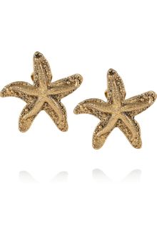 Yves Saint Laurent Goldplated Starfish Clip Earrings - Lyst