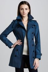 Burberry Poplintrim Gabardine Trenchcoat