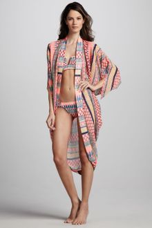 Mara Hoffman Frida Printed Cocoon Coverup - Lyst