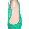 Belle By Sigerson Morrison Vada Laser Cut Ballet Flats in Green - Lyst