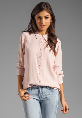 Equipment Brett Clean with Scallop Blouse - Lyst